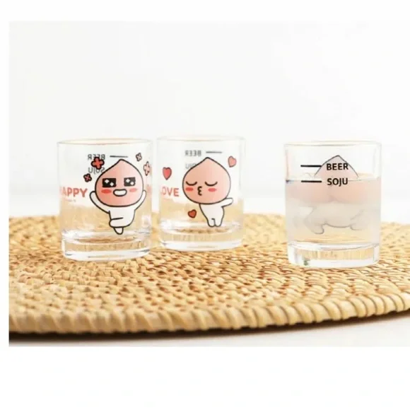 Kakao Friends | Apeach | 4PC SET SOJU GLASS | Shot Glasses | NEW & UNOPENED - Picture 4 of 10